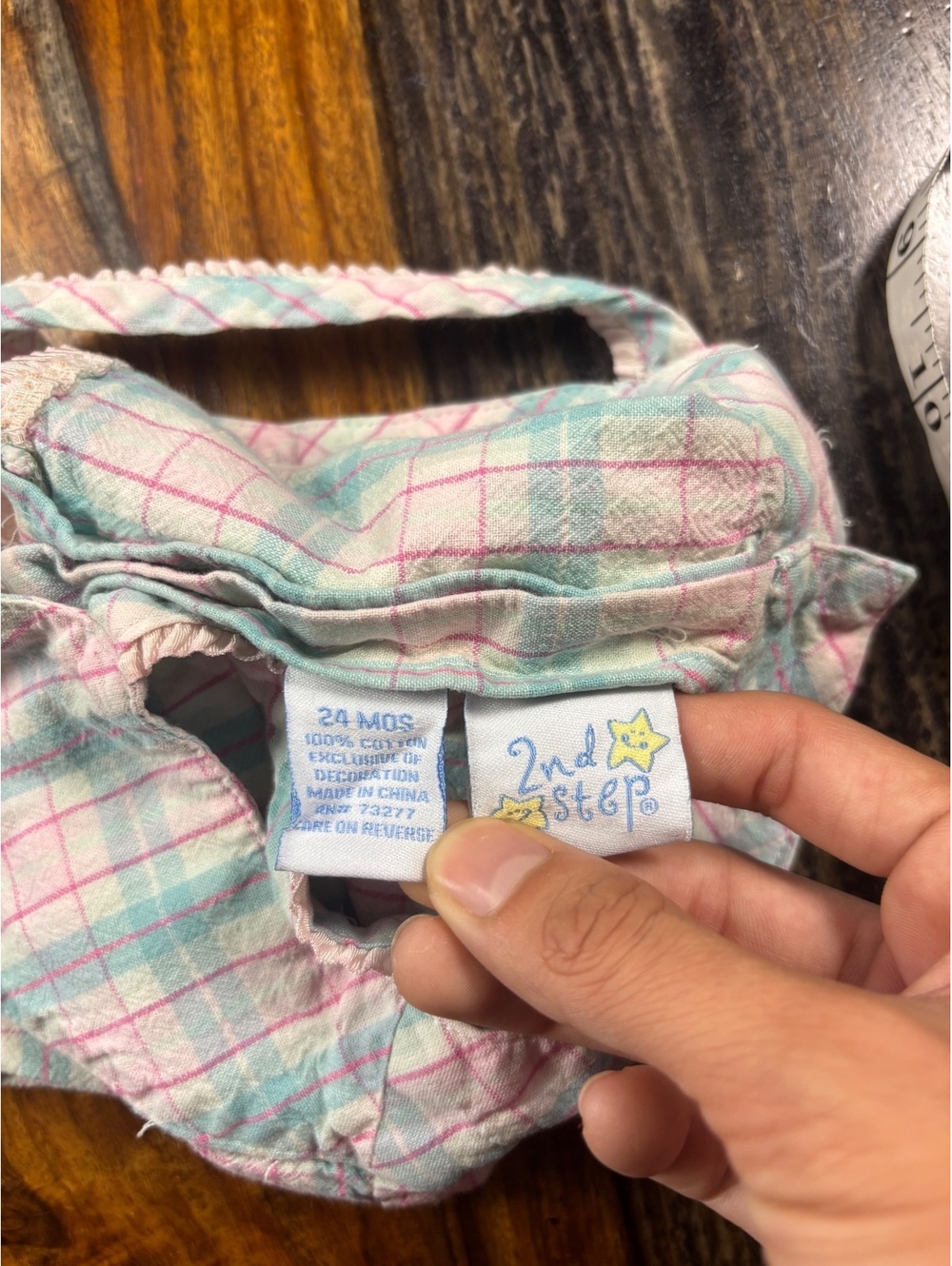 2nd Step Y2K Plaid Ruffle Button Tank Top - Picture 3 of 3
